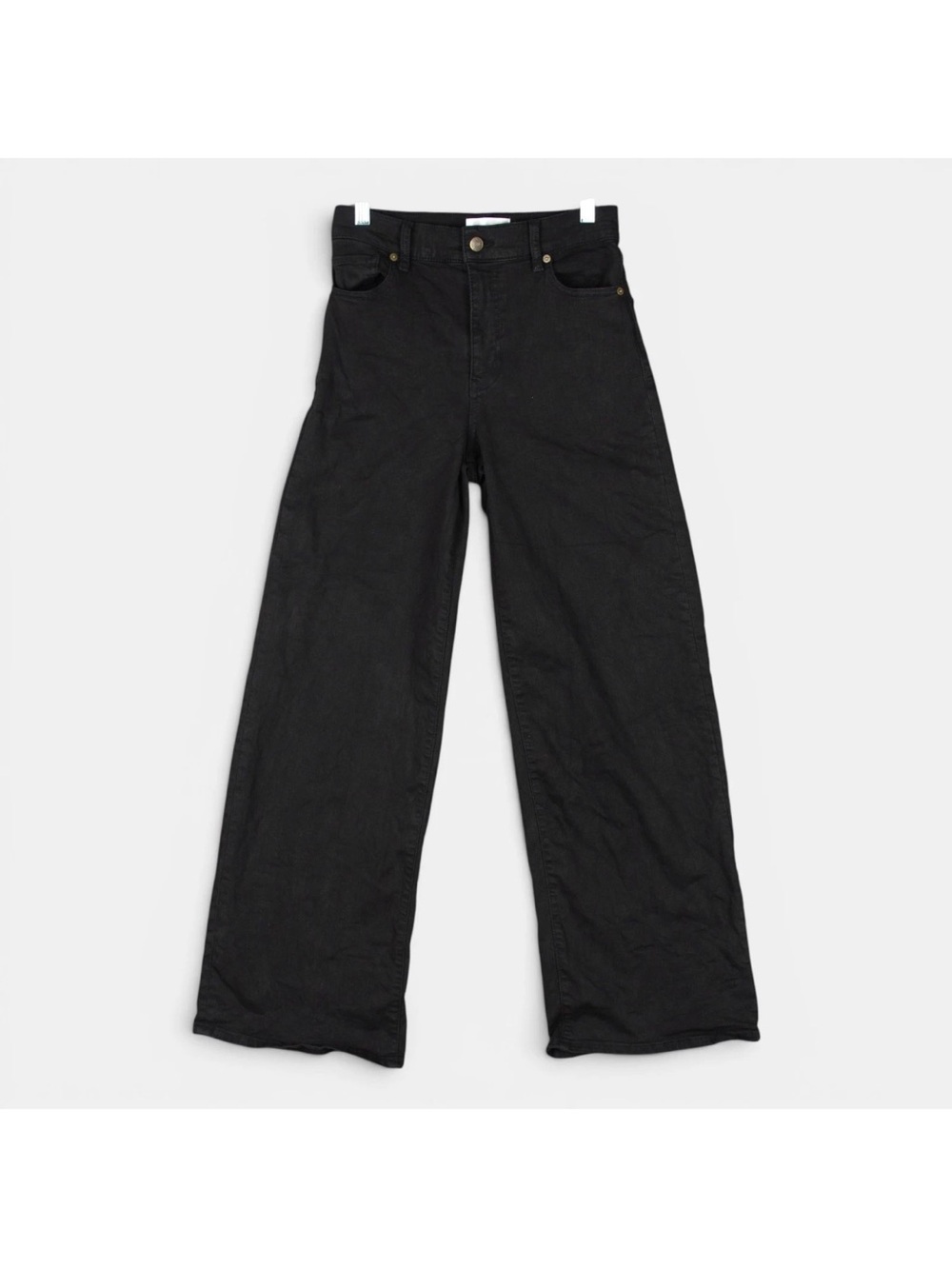 Frame Denim Women's Black Wide Leg Flare Jeans